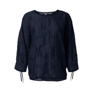 Karl Lagerfeld Floral Lace Burnout Blouse in Navy